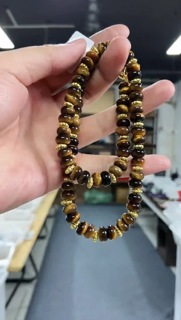 【闪购商品】木变石（虎睛石）项链未镶嵌多样性发其一颜色微差