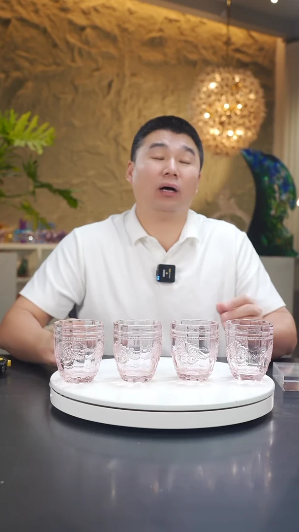 手工艺品琉璃金粉水杯8只