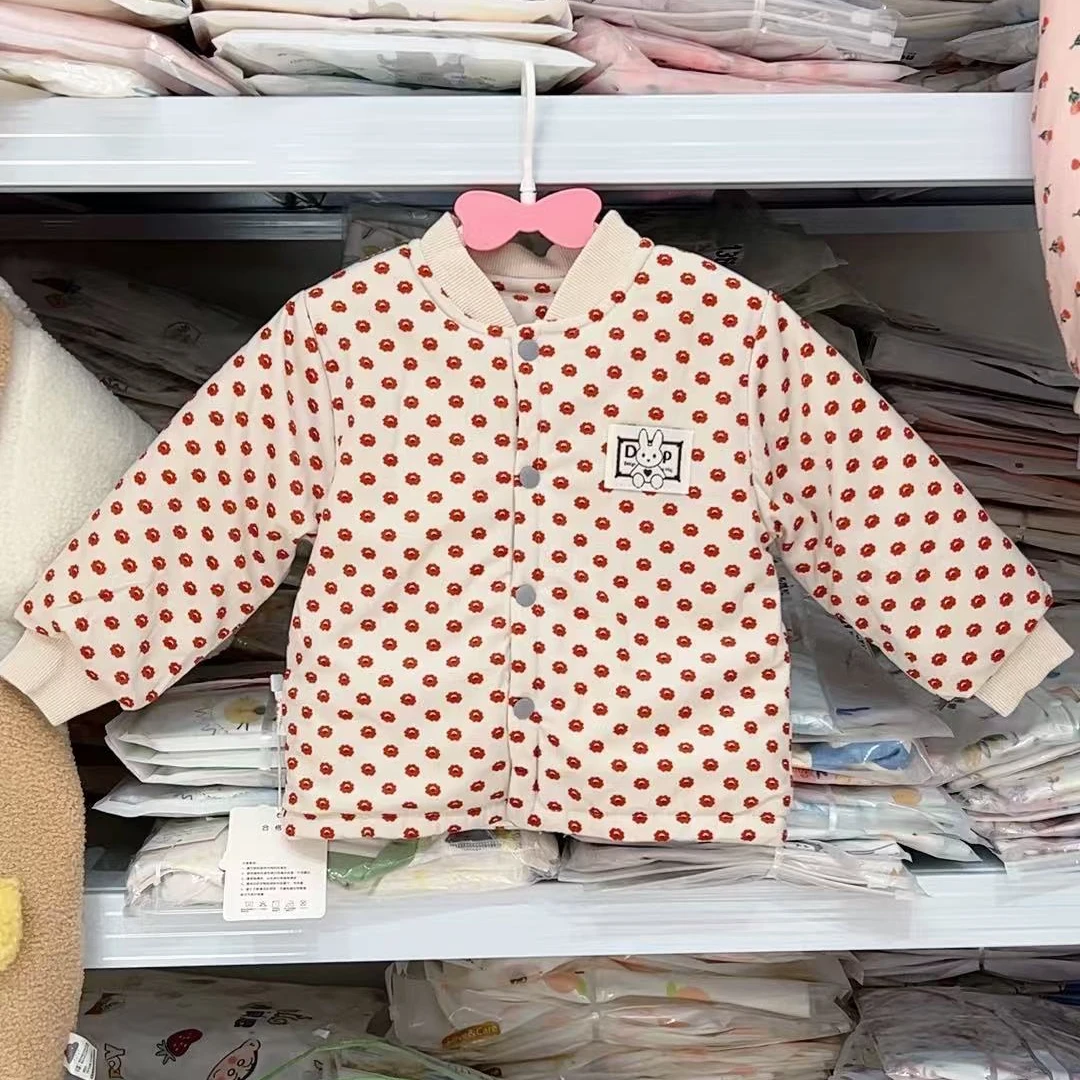 幼芽摇篮哈衣棉上衣加棉印花长袖冬季幼儿小童