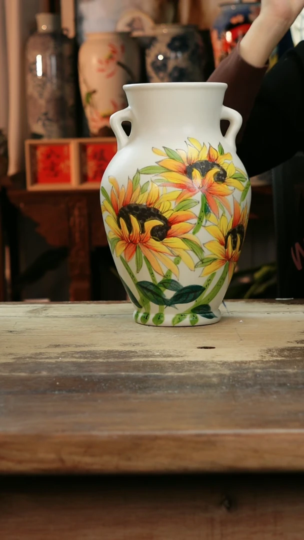 【闪购商品】瓷片景德镇纯手工釉下彩精品花瓶