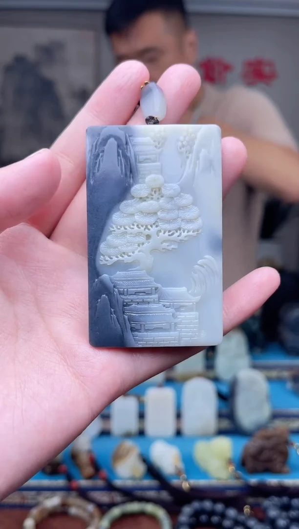 和田玉未镶嵌挂件1