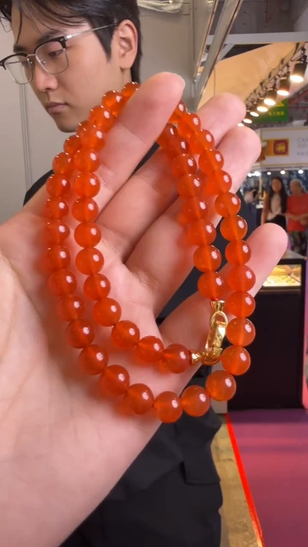 颈饰未镶嵌南红玛瑙51秒拍号 假一罚三