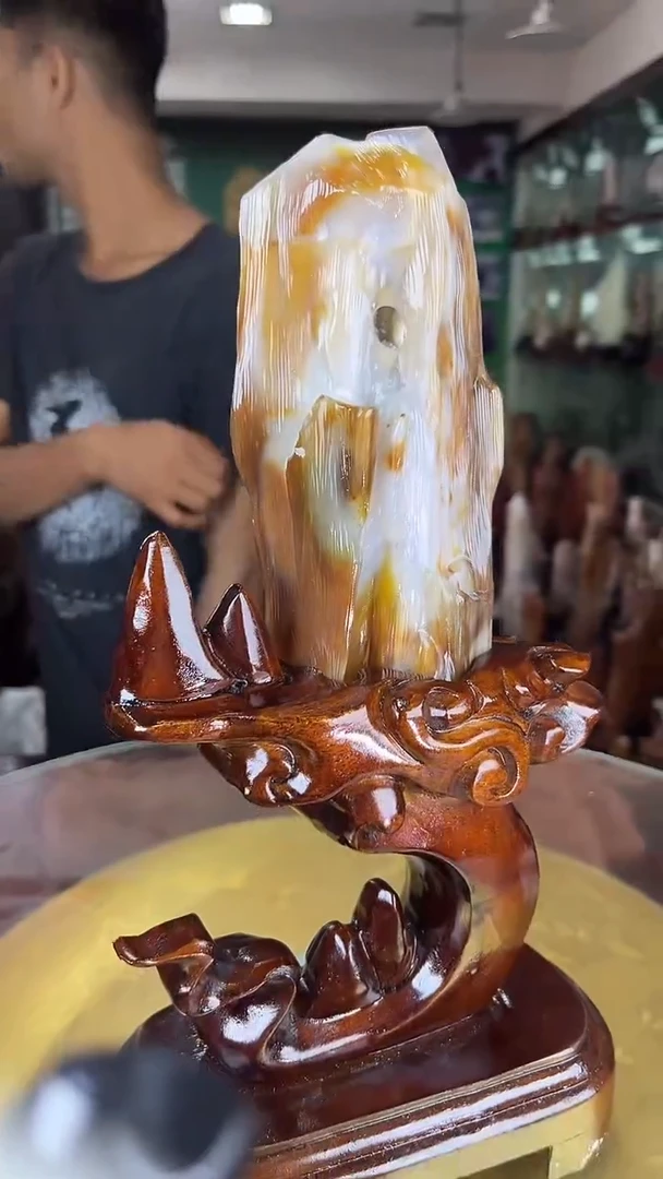 未镶嵌珠宝奇石硅化玉缅甸天然树化玉摆件