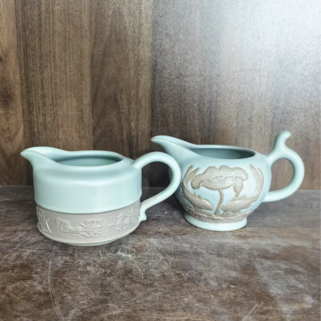 A263景德镇制陶瓷公道杯一对