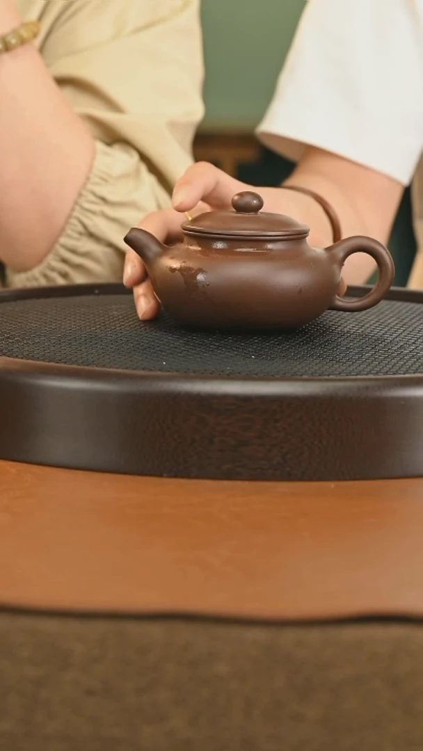 茶壶紫砂852 仿古老紫泥220cc