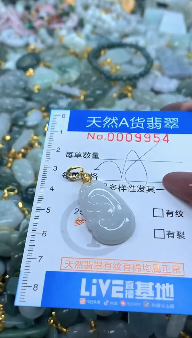 颈饰未镶嵌翡翠净货挂件-9954