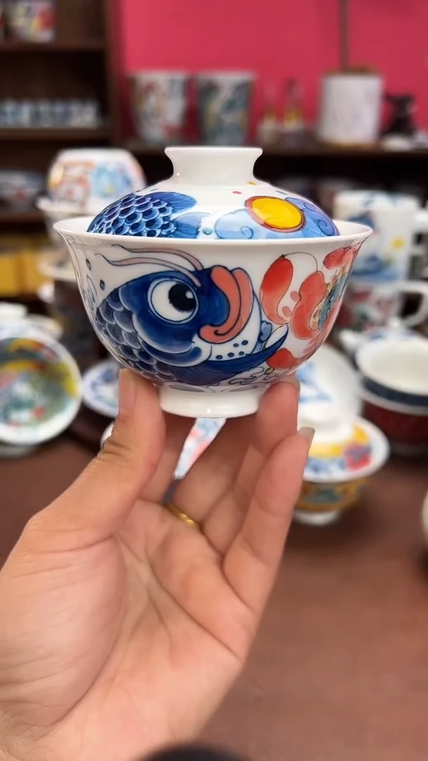 【闪购商品】宠粉福利价        莲年有鱼盖碗