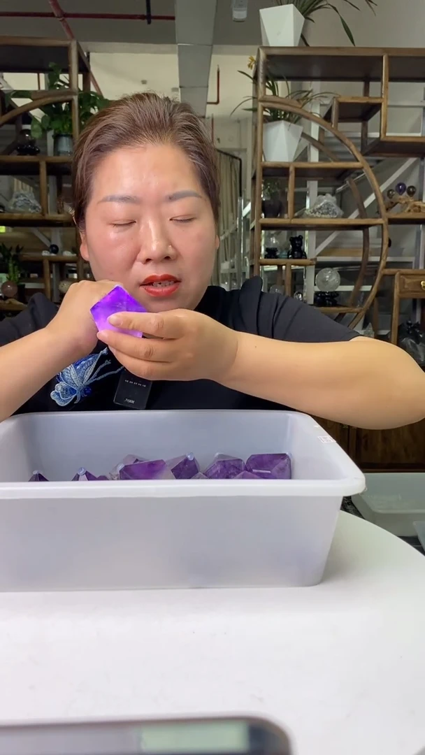 柱子未镶嵌水晶紫晶柱子D822多样性发其一140+