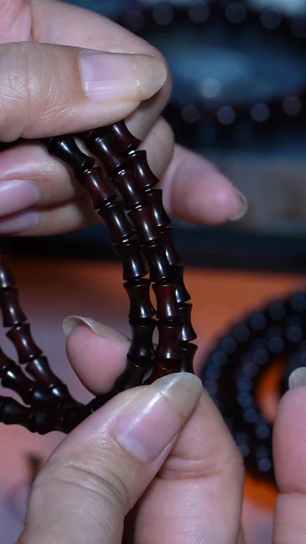 小叶紫檀手串/手链印度小叶紫檀金星5*8竹节单圈