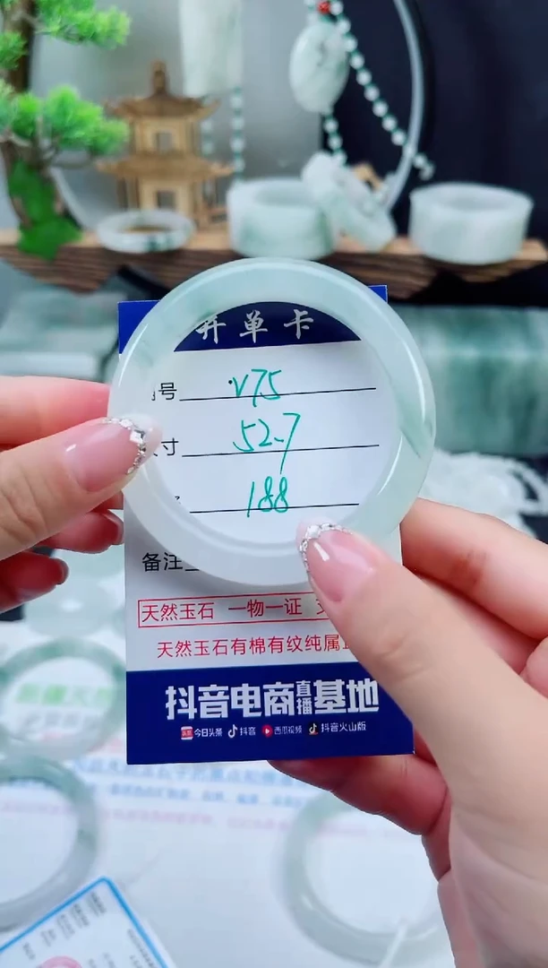 未镶嵌手镯石英质玉（天山翠）75