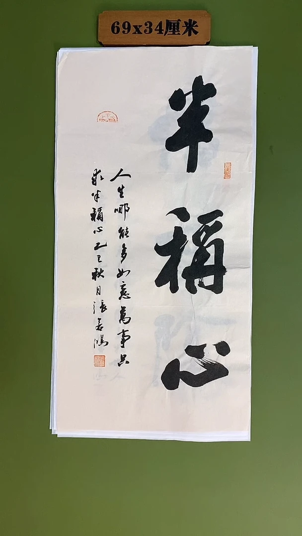 书法书法 张若鸿 尺寸69cm*34cm