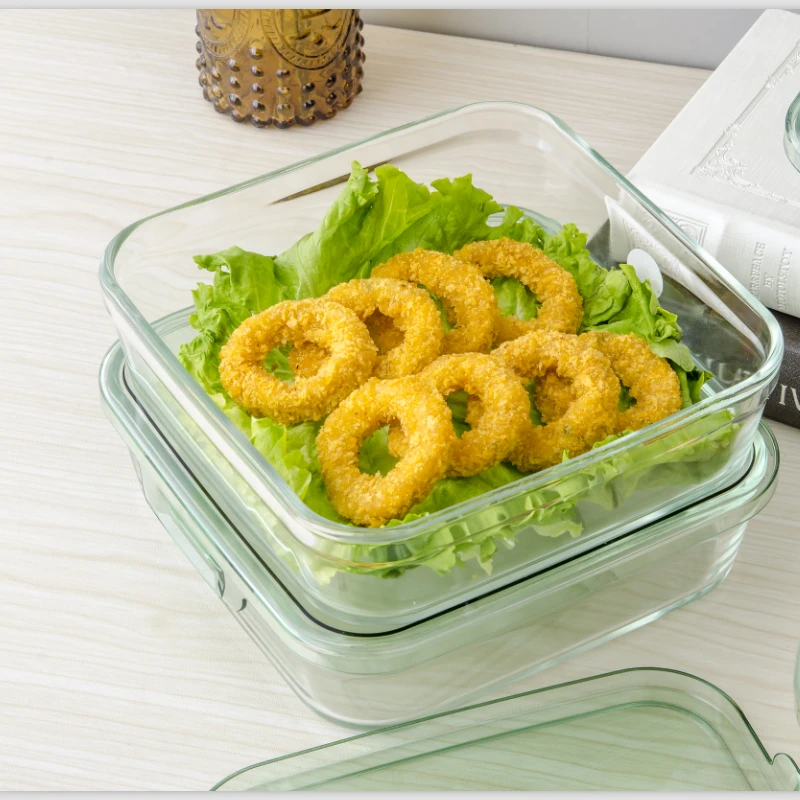 【A等品微瑕】怡万家微波保鲜盒嫩粉绿1200ml KT3248N-G