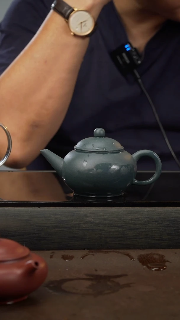 茶壶紫砂墨绿泥 水平