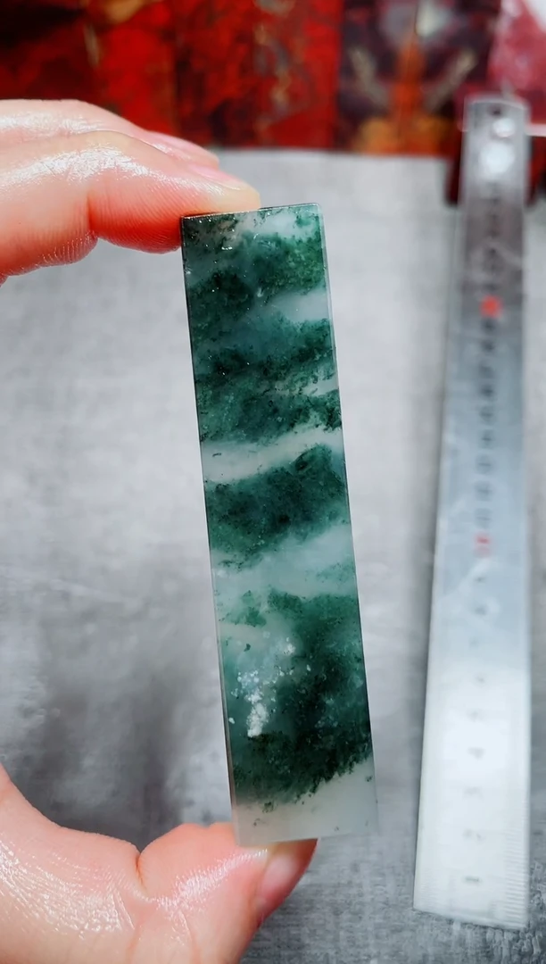 玉桂林鸡血玉素章1.7左右32