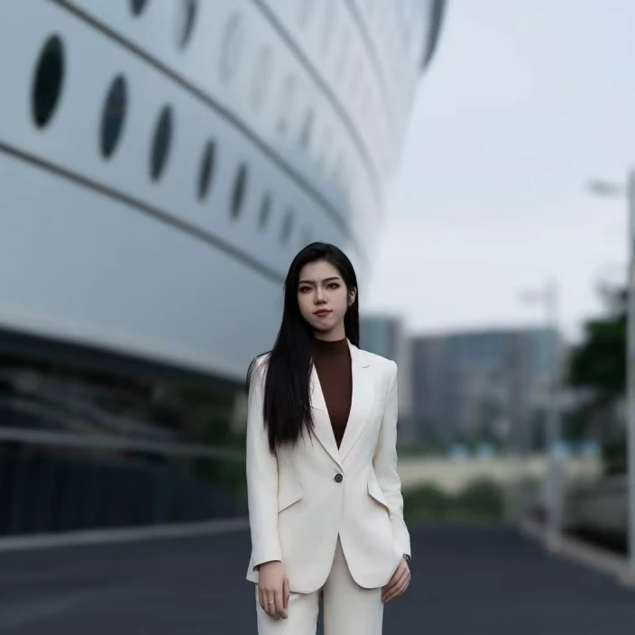 春秋款单西杏白色显瘦轻质风单西高端气质修身小单西外套