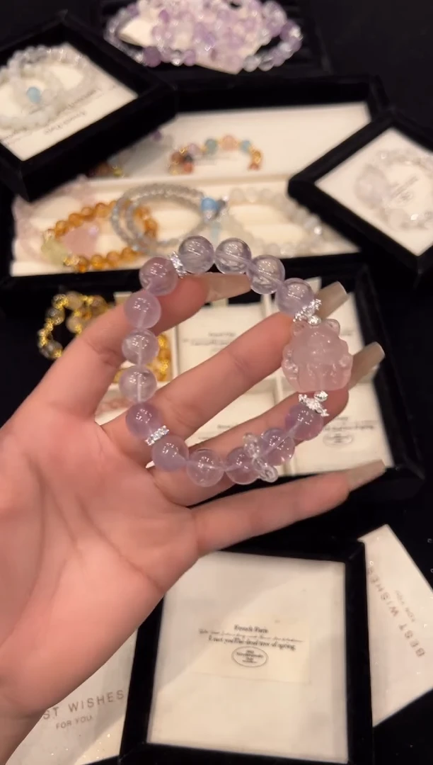 【闪购商品】水晶手链合金紫水晶手链x1283