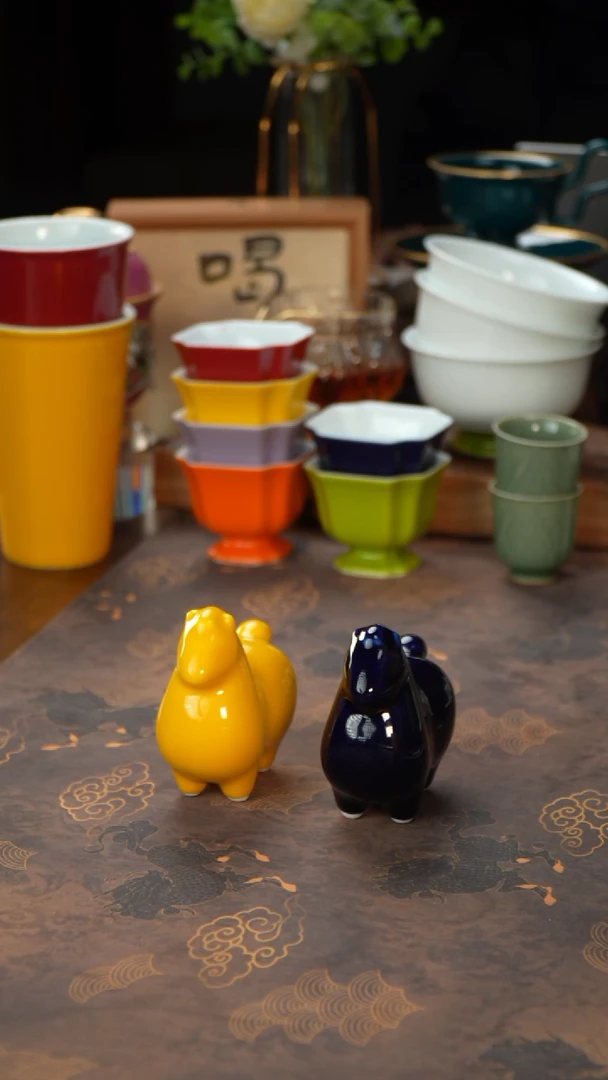 江壶见陶瓷直播专享茶宠马两个