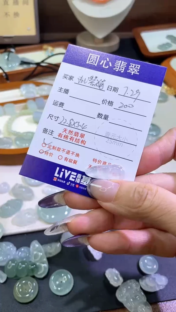 定制翡翠未镶嵌黑**长豆子翡翠