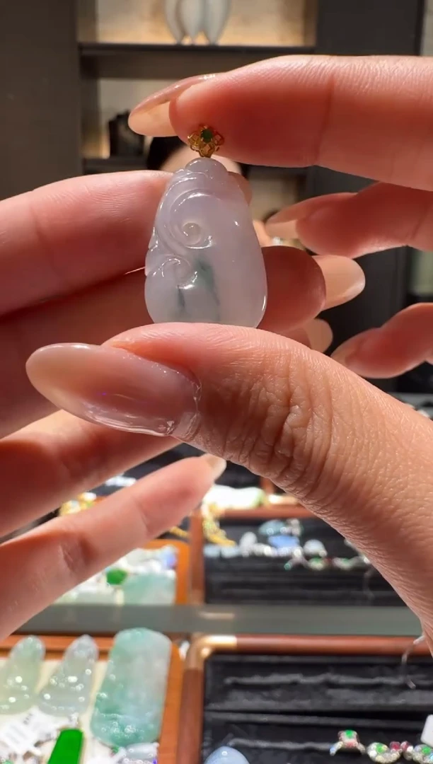 颈饰18K金镶嵌翡翠37