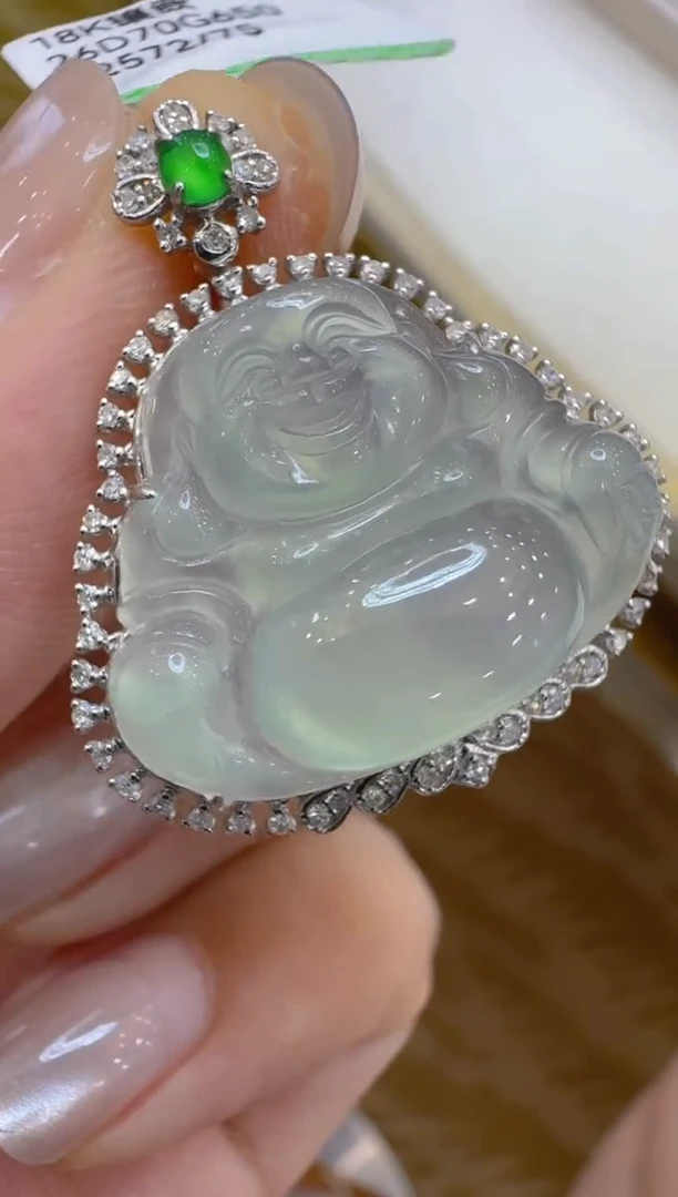 吊坠(不含链)18K金镶嵌翡翠多样性团购发一件