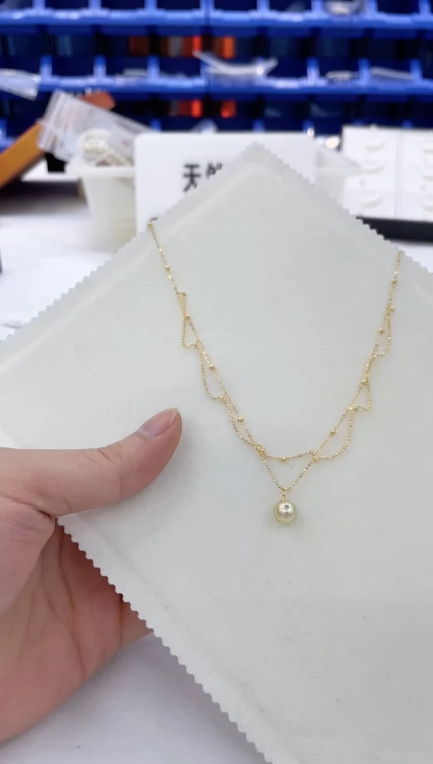 颈饰银S925镶嵌海水珍珠