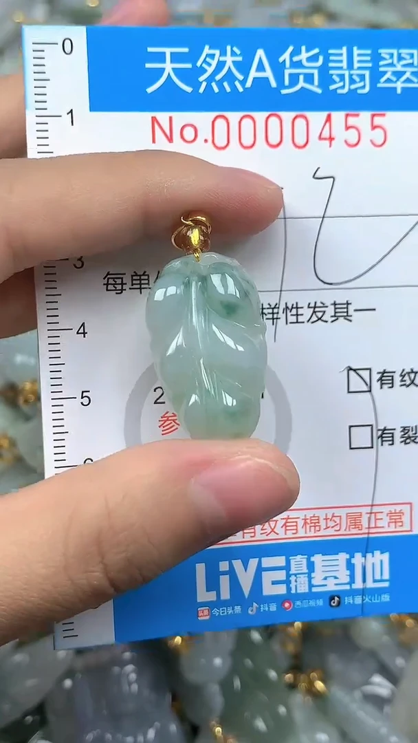 颈饰未镶嵌翡翠净货挂件-0455