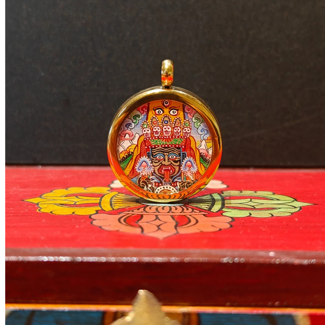 XIAN｜大师手绘唐卡-扎基拉姆吊坠2.5cm