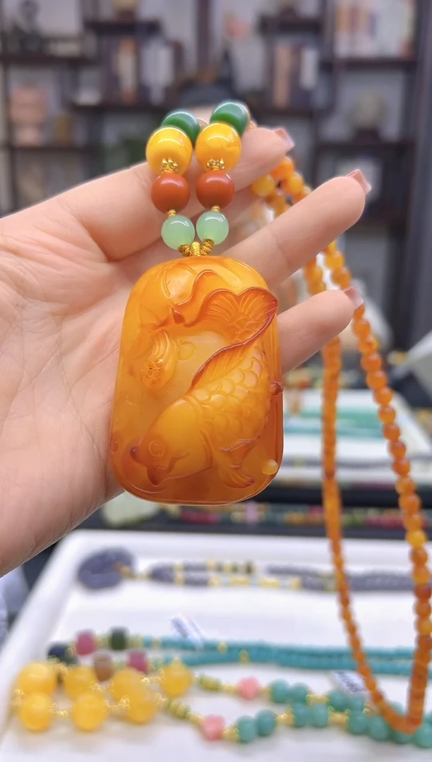 【闪购商品】蜜蜡毛衣链未镶嵌M178