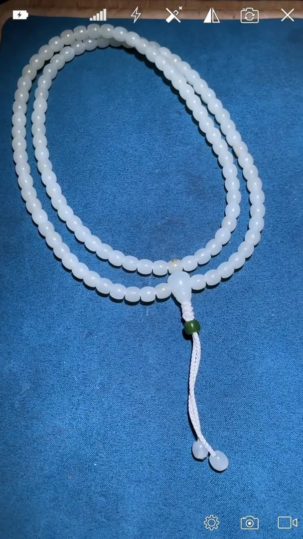 和田玉未镶嵌把件XT直切珠珠链卡6+