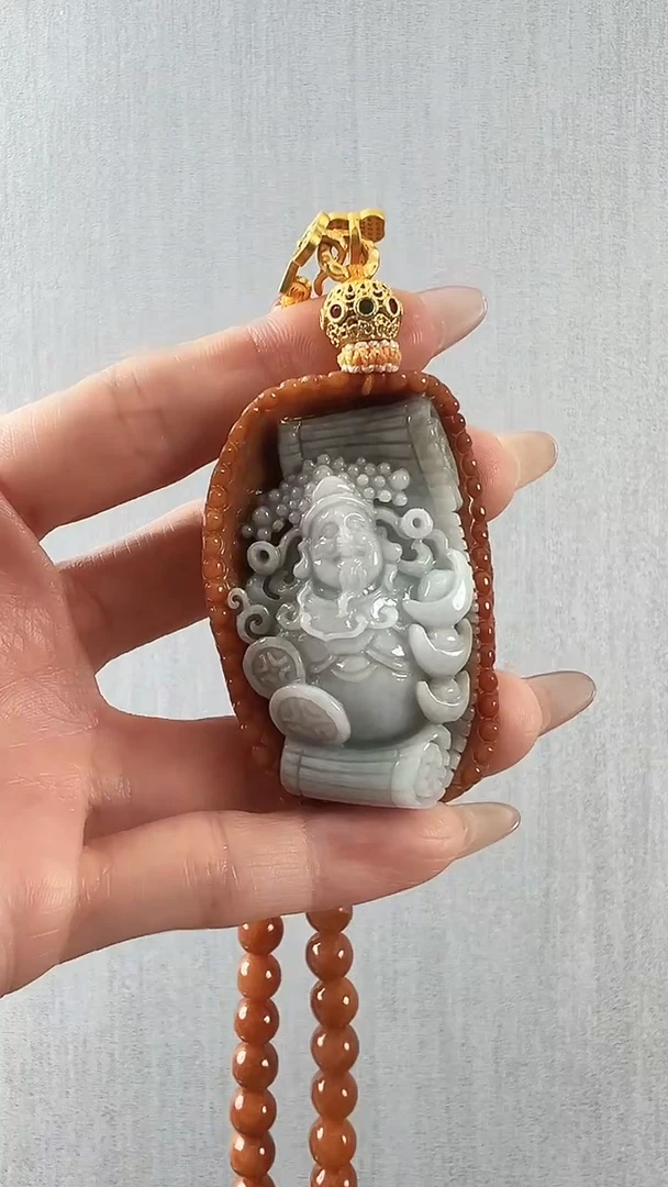 颈饰未镶嵌翡翠财神