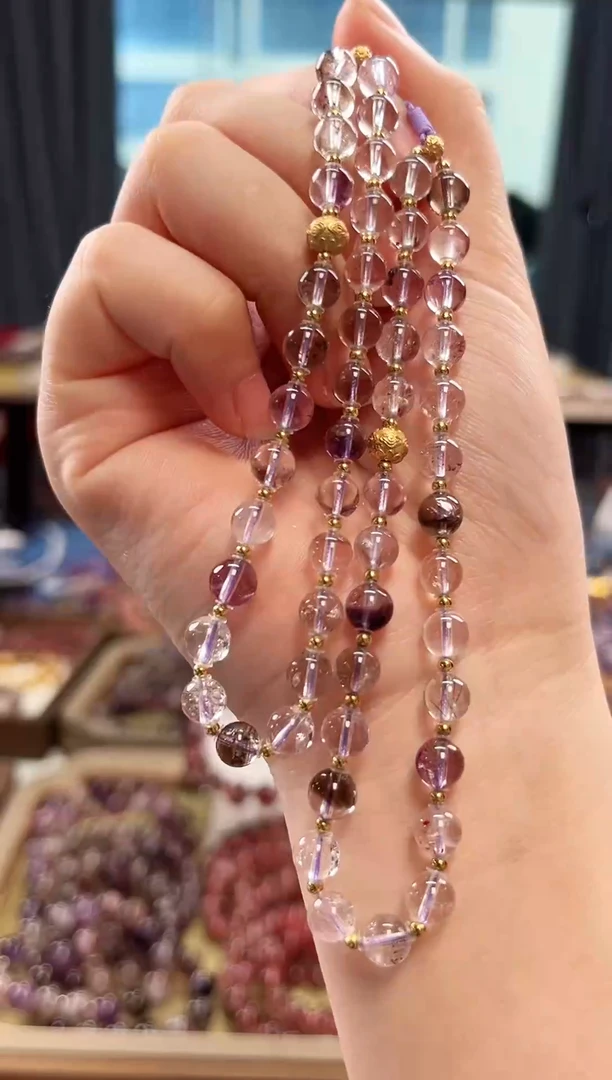 未镶嵌手串水晶仙女发超七手机链6mm【多样性发一】