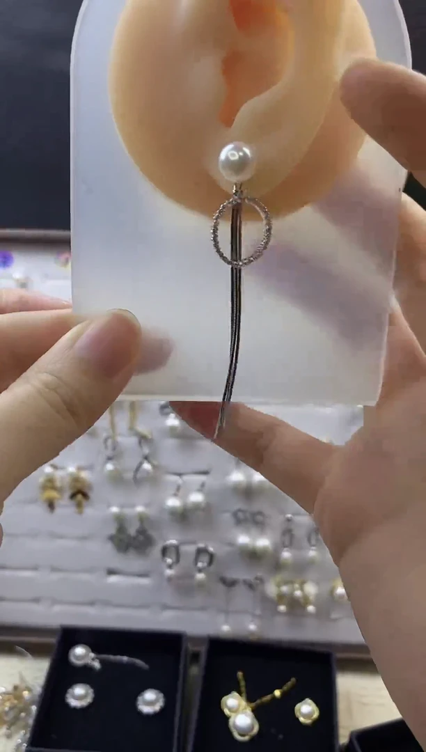 合金耳饰淡水珍珠133