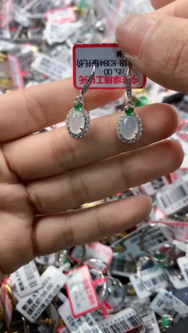 银S925镶嵌戒指翡翠11     3