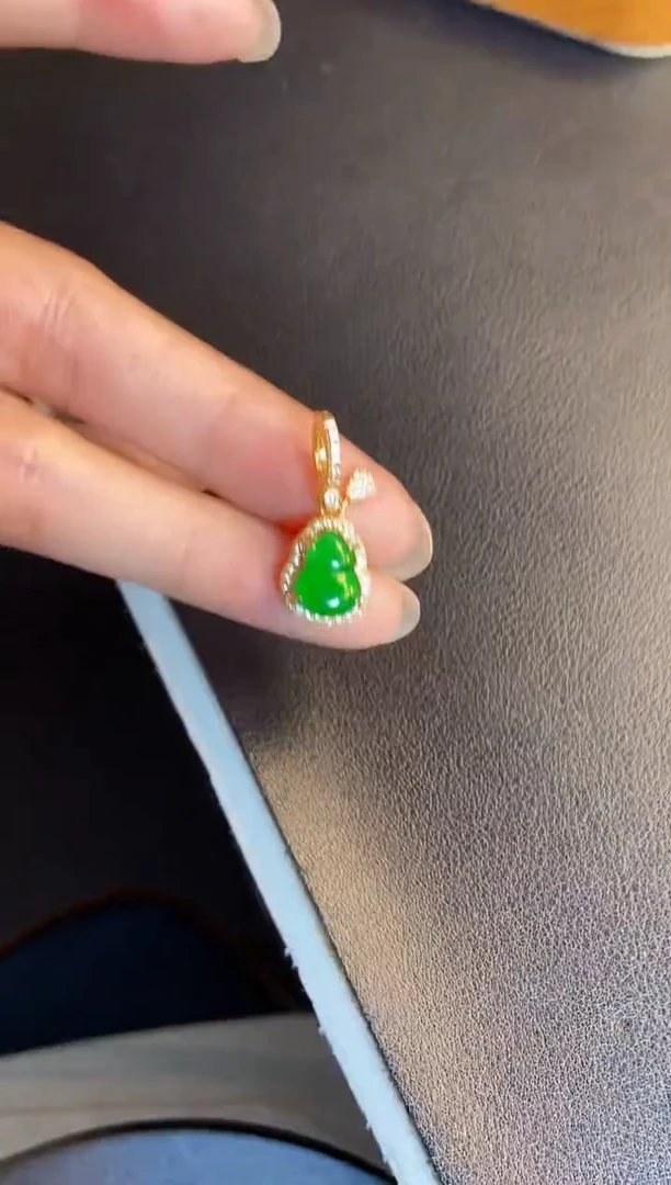 吊坠(不含链)银S925镶嵌翡翠1