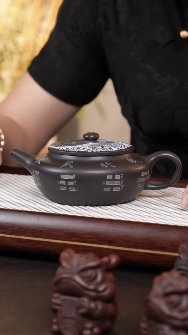 茶壶紫砂紫砂扁尘