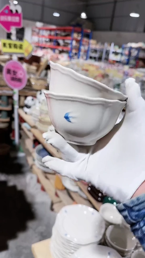 【闪购商品】瓷片2个燕子米饭碗微瑕 凑满20元包邮