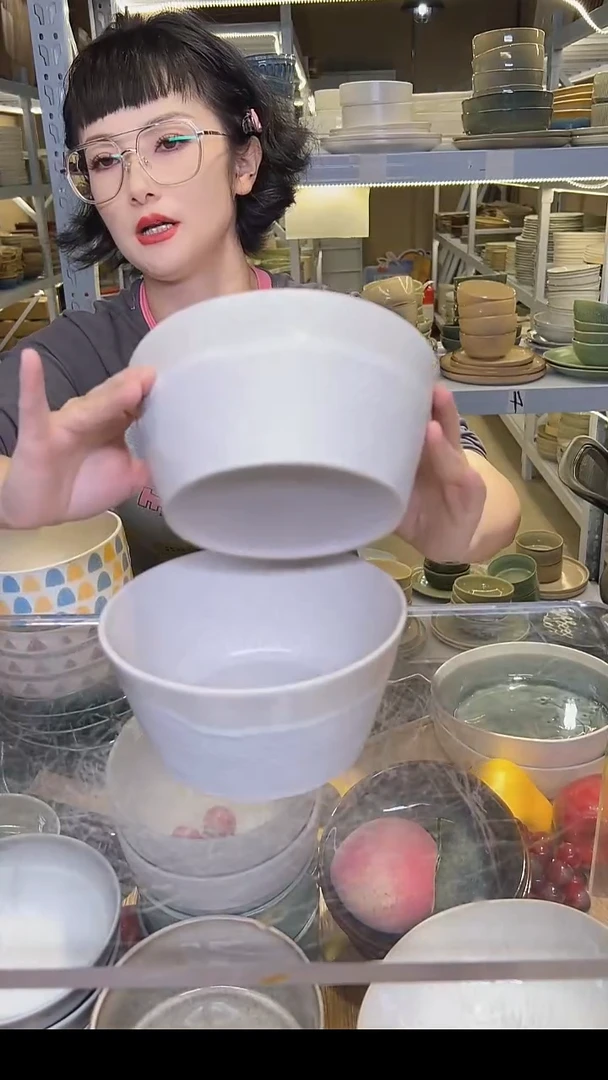 瓷64外贸尾货高温釉下彩陶瓷餐具默认微瑕