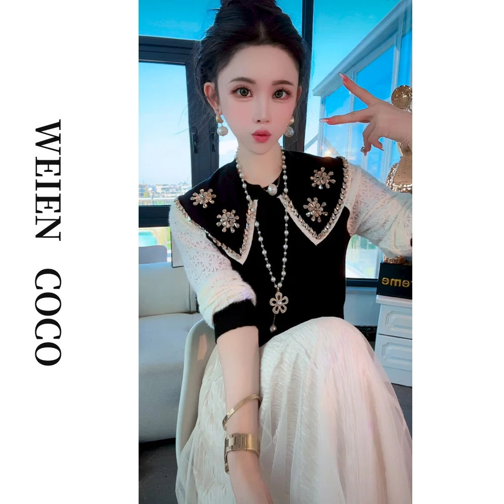 【薇恩COCO】长袖针织毛衣时尚修身套头新款打底衫S5619