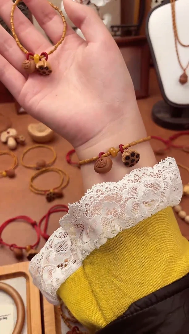 手串桃核竹节手串一物一拍好运连连款