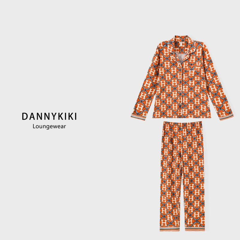 简丹生活【爱玛】潮牌艺术小众设计可外穿睡衣春秋长袖家居服