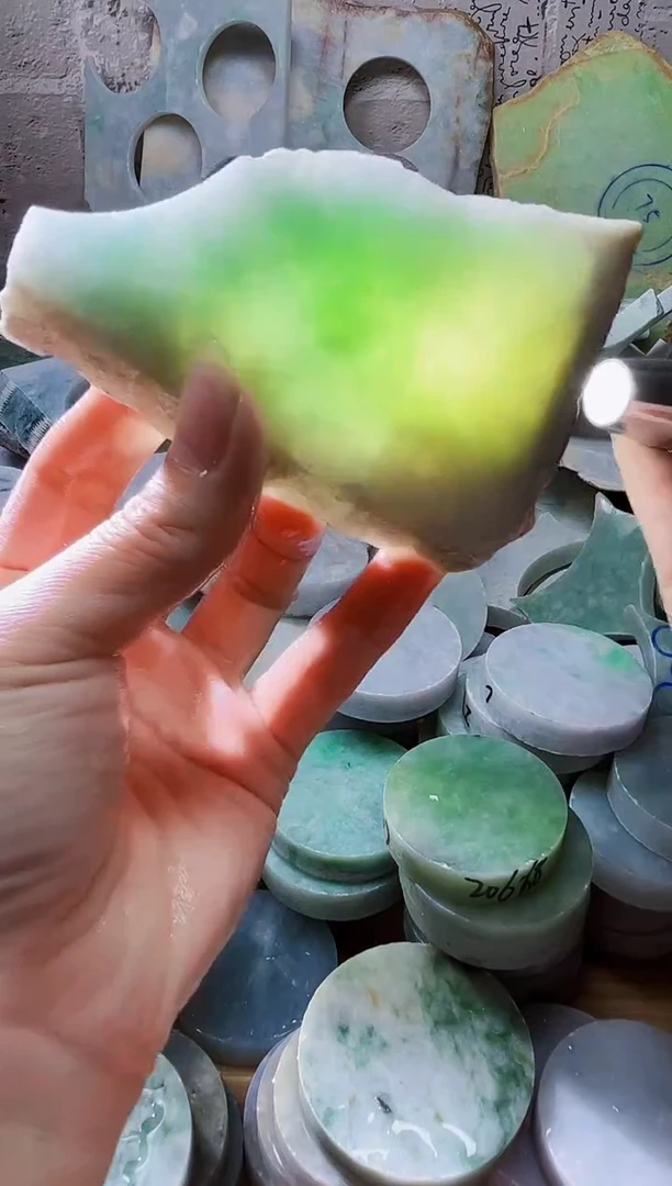 裸石翡翠天然翡翠A货417