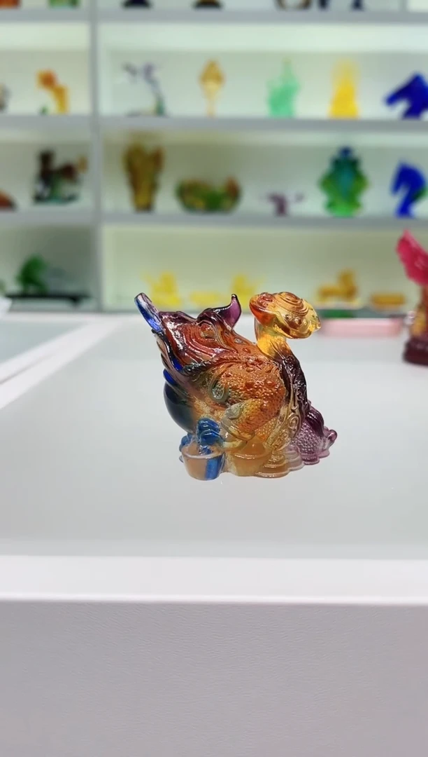 琉璃手工艺品古法琉璃金蟾