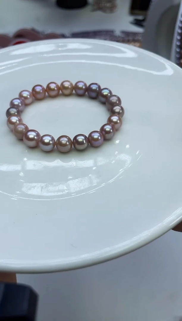 未镶嵌手链淡水珍珠紫色系手链
