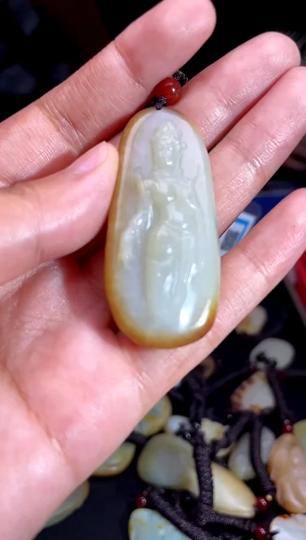 和田玉未镶嵌挂件1