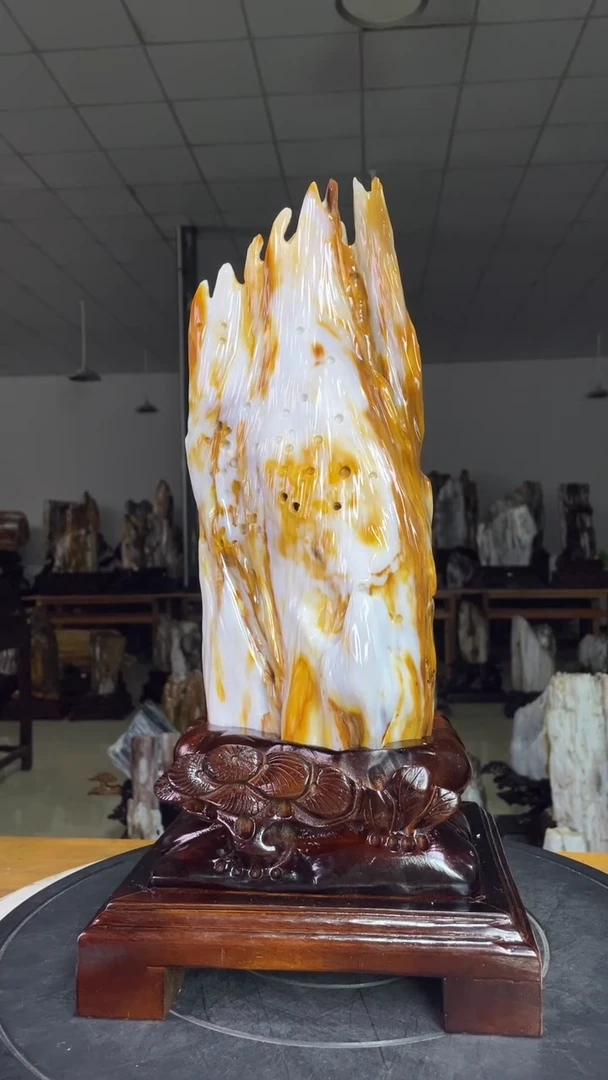 硅化玉珠宝奇石未镶嵌高44