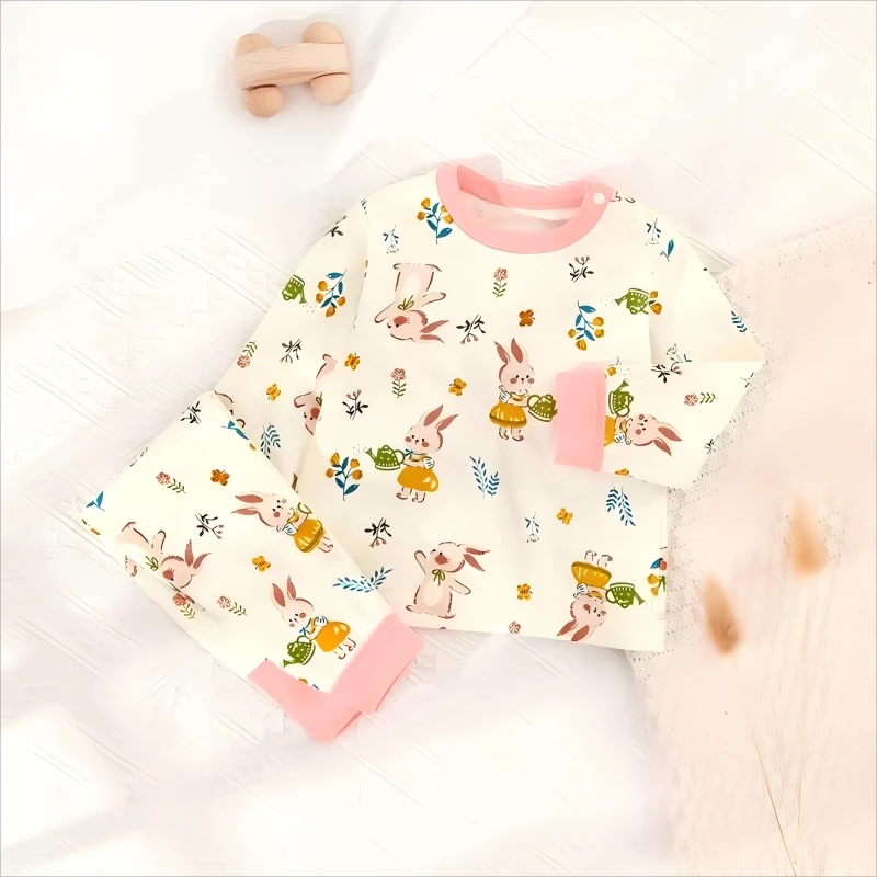 宝宝秋衣套装秋裤春秋冬季纯棉婴儿内衣棉毛套男童女童卡通家居服