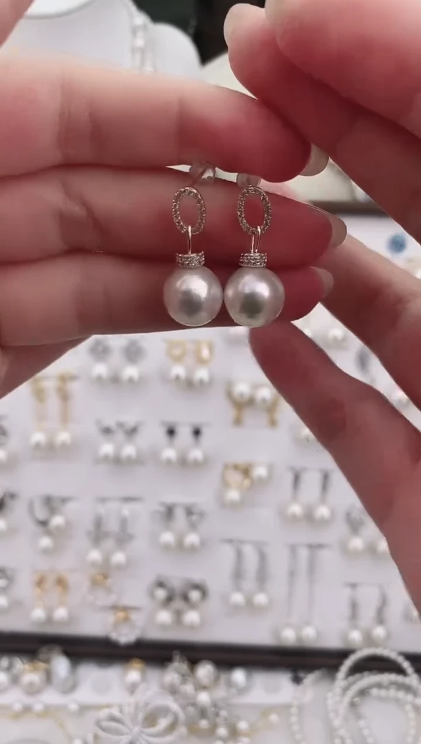 合金耳饰淡水珍珠12圆珠默认微瑕11.6mm