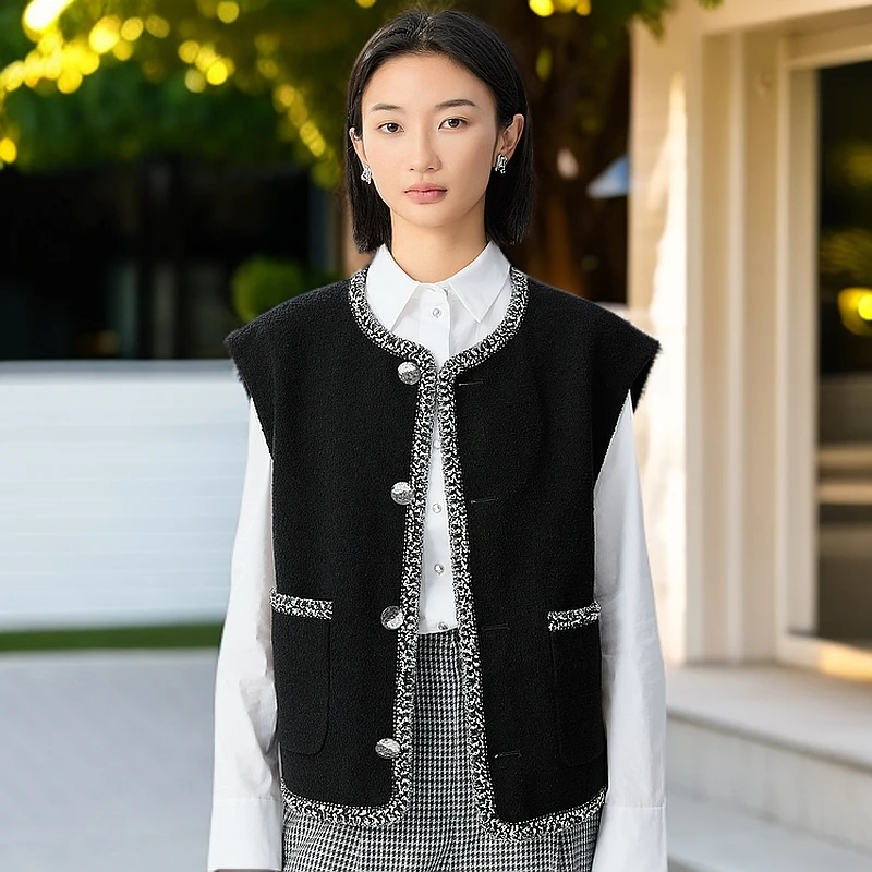 哥弟小香风马甲春季新款轻奢通勤百搭无袖外套高级感上衣1400791