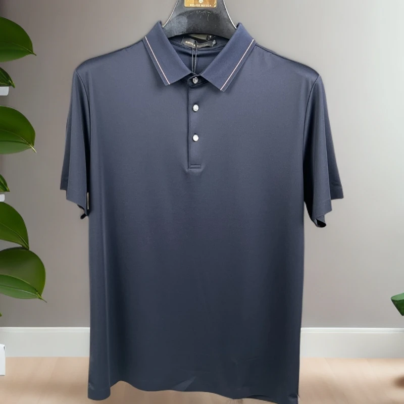 短袖夏季Polo衫polo衫透气纯色polo商务男装翻领轻奢男士速干