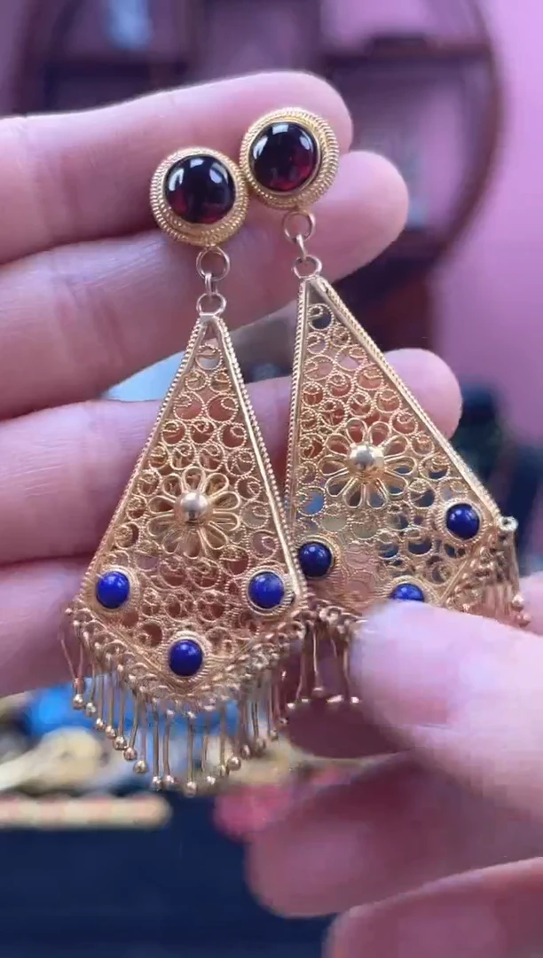 非遗 花丝镶嵌 耳环